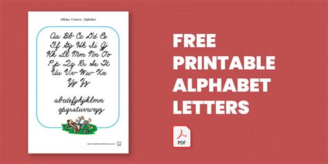 Alphabet In Cursive Printable Chart