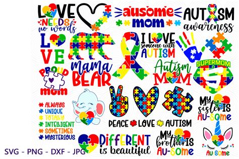 Autism Svg Bundleautism Puzzle Svg Autism Awareness Svgau Inspire