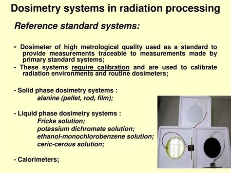 PPT DOSIMETRY SYSTEMS METHODS APPLICATION SELECTION CRITERIA