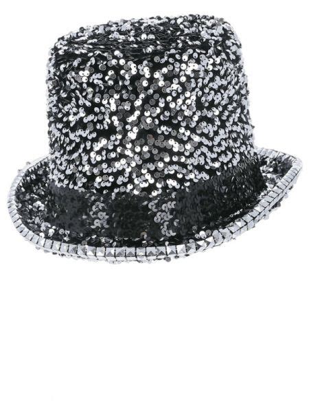 Fever Deluxe Sequin Top Hat Silver Costumes R Us Fancy Dress