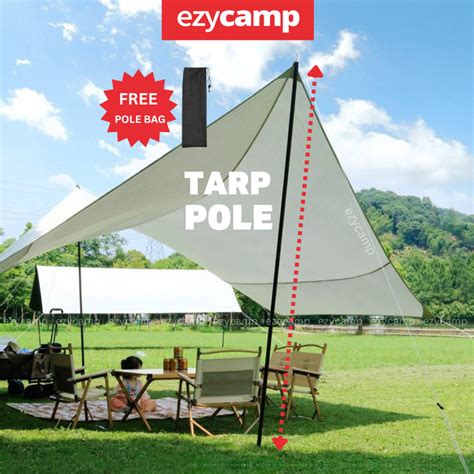 Camping Flysheet Stand Pole M Tent Tarp Iron Pole Tiang Khemah