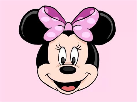 How to draw minnie mouse face - Mager Guys