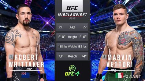 Robert Whittaker Vs Marvin Vettori Full Fight Ufc Fight Night Youtube