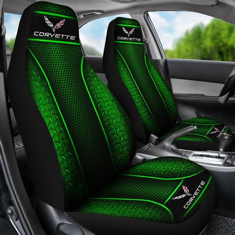 2 Front Corvette C7 Seat Covers Green With FREE SHIPPING – My Car My Rules