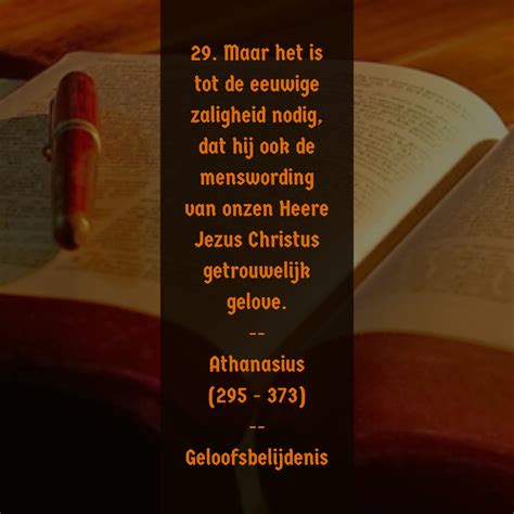 Artikel 29 Geloofsbelijdenis Van Athanasius