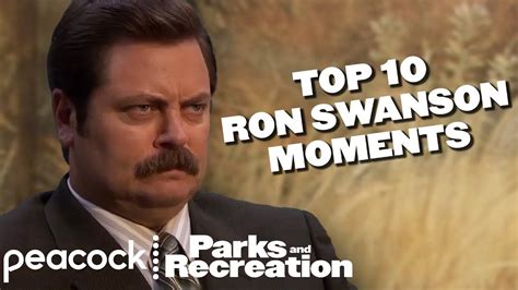 Top 10 Ron Swanson Moments Parks And Recreation Youtube