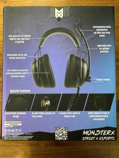 Monsterxgears Wyvern Wired Esports Headset Audio Headphones