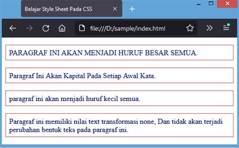 Cara Mengubah Huruf Kecil Ke Kapital Atau Sebaliknya Pada CSS