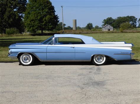 1959 Oldsmobile 98 Blue + White Two Tone Convertible 394cu/315hp | Frank's Classic Cars