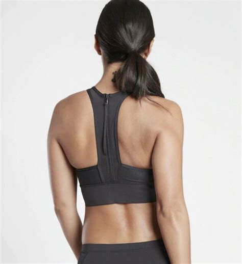 Athleta Black Cross Train Bikini Top Racerback 566754 Gem