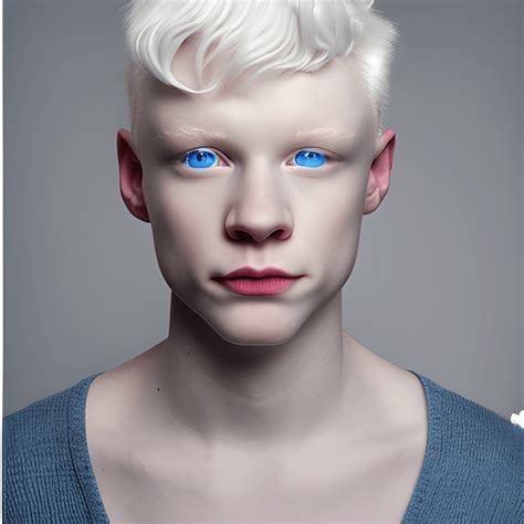 Albino Blue Eyes Sweet Man Graphic · Creative Fabrica