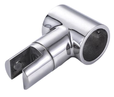 Shower Enclosure Hardware Pipe Fitting 304 Stainless Steel Fixed Panel T Junction Connector