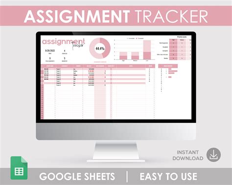 Assignment Tracker Assignment Planner Homework Planner Etsy