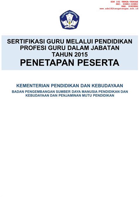 PDF Sertifikasi Guru Tahun 2015 Pdf DOKUMEN TIPS