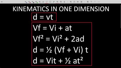 Chapter Kinematics In One Dimension