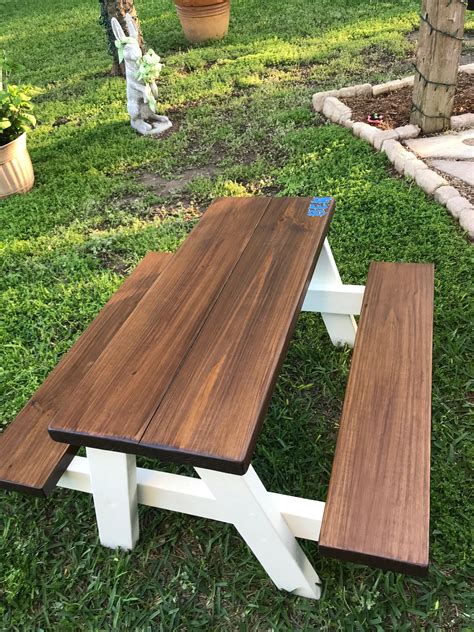 Diy Farmhouse Kids Picnic Table 2x8s And 2x4s 225 Miters 36”w