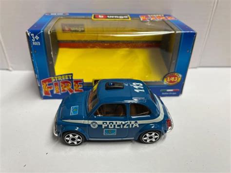 Fiat 500 Polizia Bburago Burago 1 43 Aukro