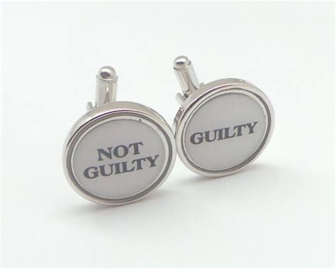 Guilty Not Guilty Cufflinks Dayomart Cufflinks And Tie Pins