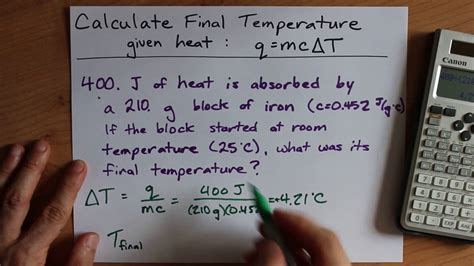 How To Calculate Final Temperature