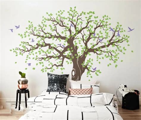 269X233cm Spring Tree Vinyl Wall Sticker Large Tree Wall Stickers Home ...