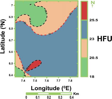 Contour Map Showing Hfu Variation Download Scientific Diagram