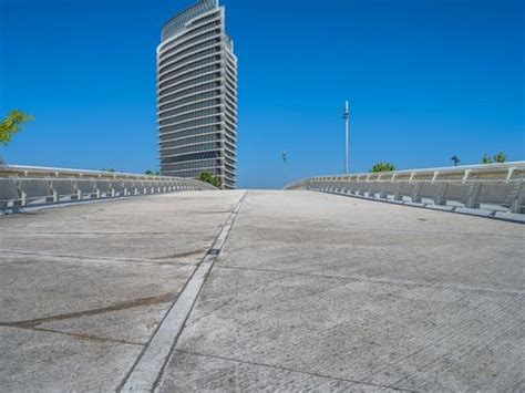 Zaragoza Spain Straight Road With Modern Architecture Hdri Maps And