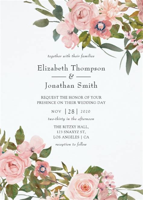 Best Rose Gold Wedding Invitations | Zazzle | Rose gold wedding ...