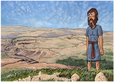 Deuteronomy 34 - Death of Moses - Scene 02 - Valley grave | Bible Cartoons