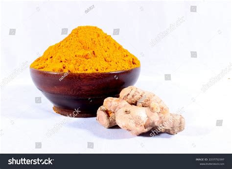 Finely Dry Turmeric Curcuma Longa Linn Stock Photo