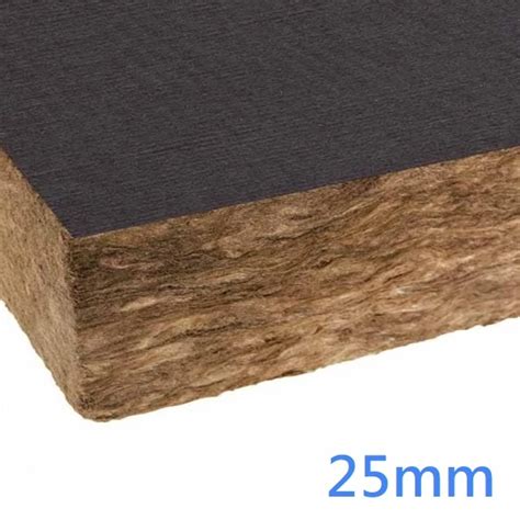 25mm Knauf Rs60 Black Tissue Faced Insulation Slab Pack Of 18