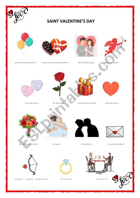 Saint Valentines Day Esl Worksheet By Enteacherspain