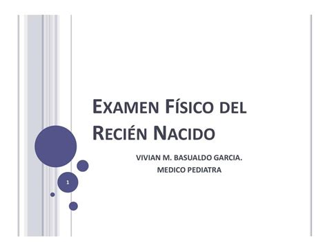 Examen F Sico Del Reci N Nacido Mishelle Chavez Udocz