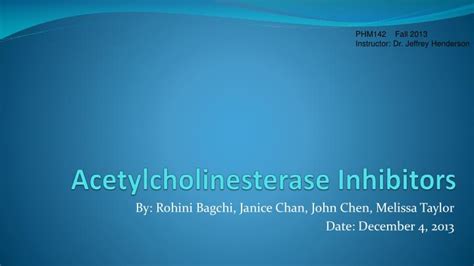 PPT - Acetylcholinesterase Inhibitors PowerPoint Presentation, free download - ID:2373134