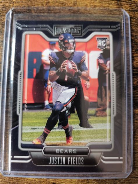 2021 Panini Playbook Justin Fields Rookie Rc 108 Chicago Bears Ohio