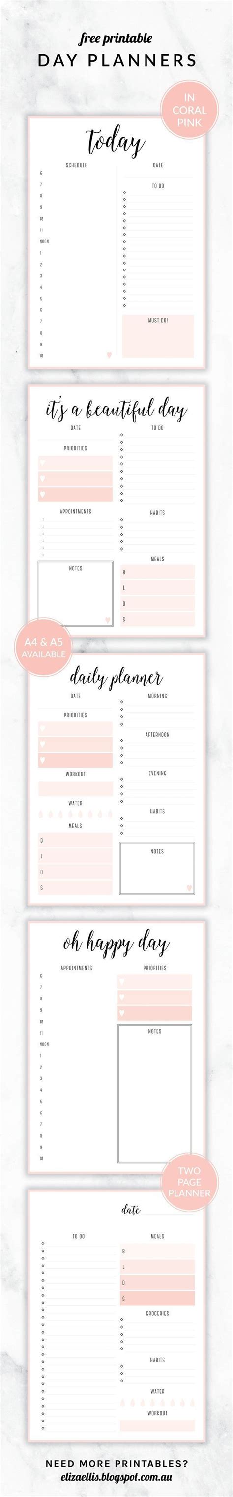printable day planners printable day planner day planners