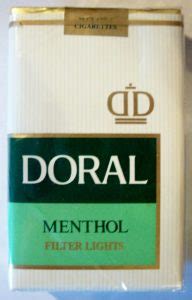 Doral Menthol Filter Lights King Size Vintage American Cigarette