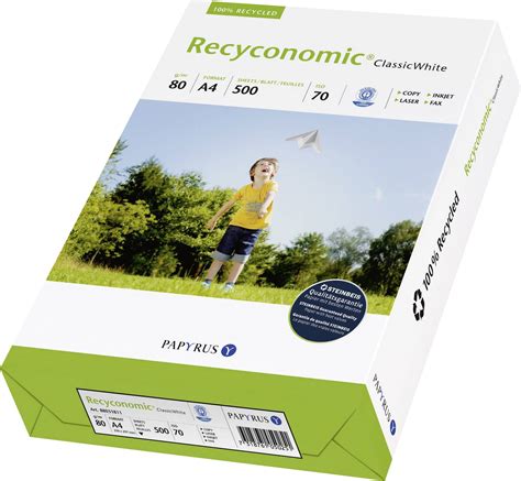 Papyrus Recyconomic Classic White 88031811 Recycled printer paper A4 80 ...