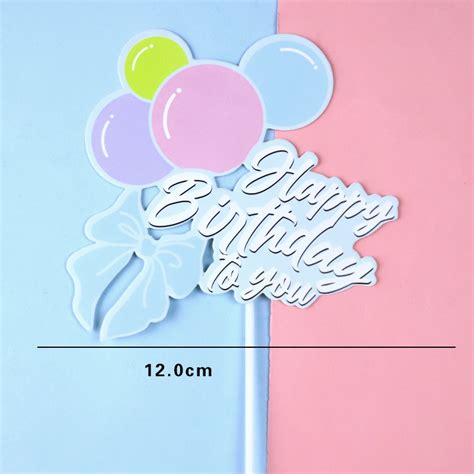 Jual Cake Topper Happy Birthday Rainbow Hiasan Kue Pelangi Isi