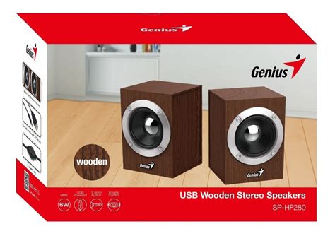 Parlante Genius Sp Hf280 Madera Usb NEW BYTES Distribuidor Mayorista