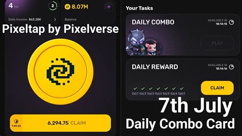 Pixel Tap Pixelverse 7th July Daily Combo Pixelverse Daily Combo