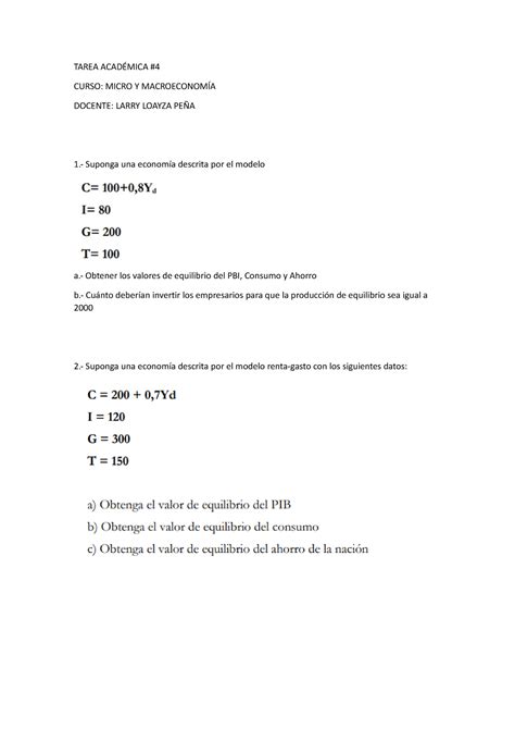 S S Tarea Acad Mica Tarea Acad Mica Curso Micro Y