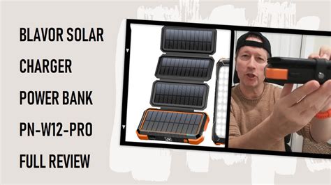 Blavor Solar Power Bank Pn W12 Pro Pd 18w Qc30 Fast Charger 20000mah Full Review Youtube