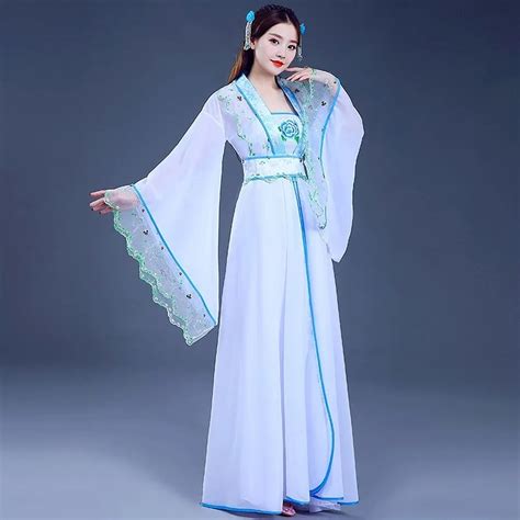 Disfraz Chino Antiguo De Hada Para Mujer Y Ni A Vestido Hanfu Bordado