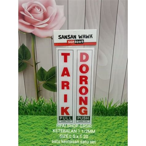 Jual TARIK DORONG SIGN BOARD AKRILIK MURAH BERKUALITAS Shopee Indonesia