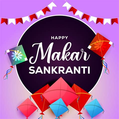 Premium Vector Vector Creative Makar Sankranti Festival Greeting Card