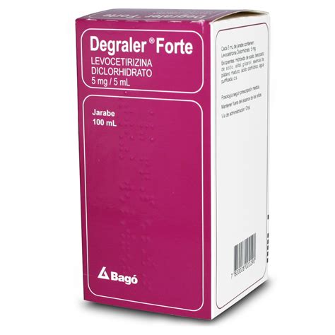 Degraler Forte Levocetirizina 5 Mg 5 Ml Jarabe 100 Ml Cruz Verde