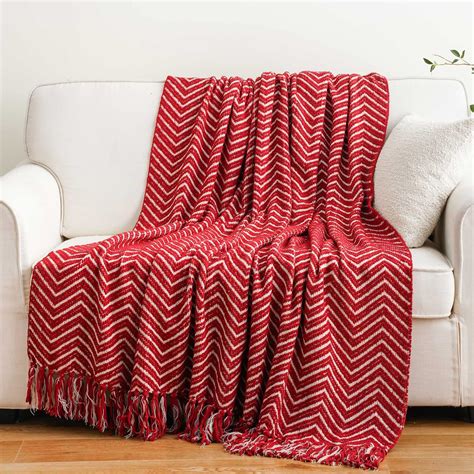 Amazon Battilo Home Red Throw Blanket For Couch Decorative Knit