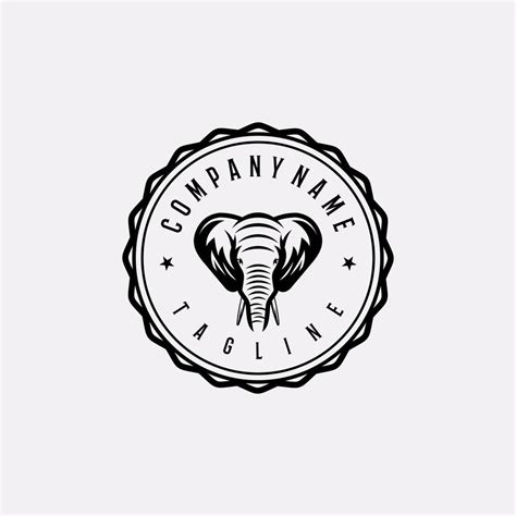 Elephant head logo design template. Awesome a elephant head logo. A ...