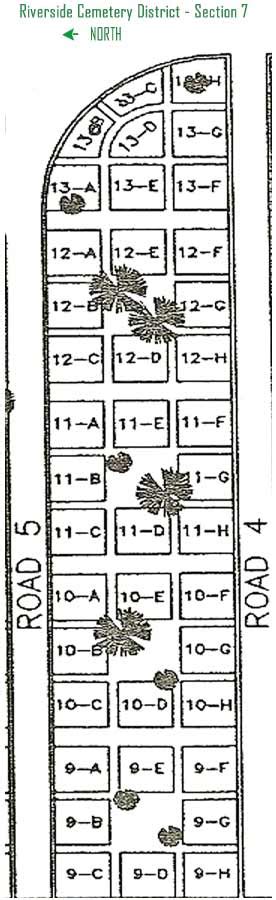 Riverside National Cemetery Plot Map