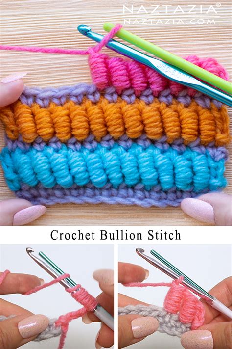 How to Crochet Bullion Stitch - Naztazia